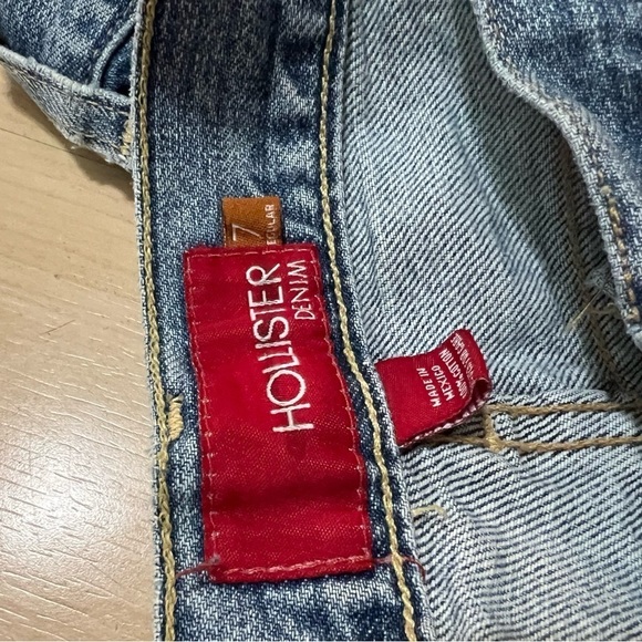 Holster boho  groovy wide denim jeans cropped at ankle - Picture 5 of 5